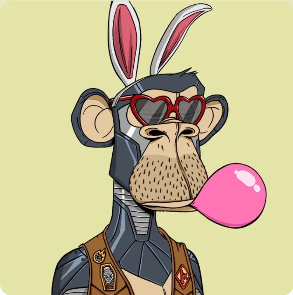 Buying comp for a Blue eyed laser today. Perfect excuse to pick up this incredible #artsymonke a beautiful AI rendition of #bayc #6261 <a href="/BoredApeYC/">Bored Ape Yacht Club 🍌</a>