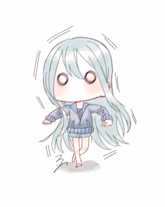 自分の足につまづく宵崎さん 