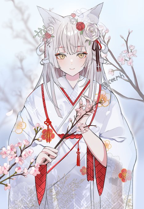 「hair flower uchikake」 illustration images(Latest)
