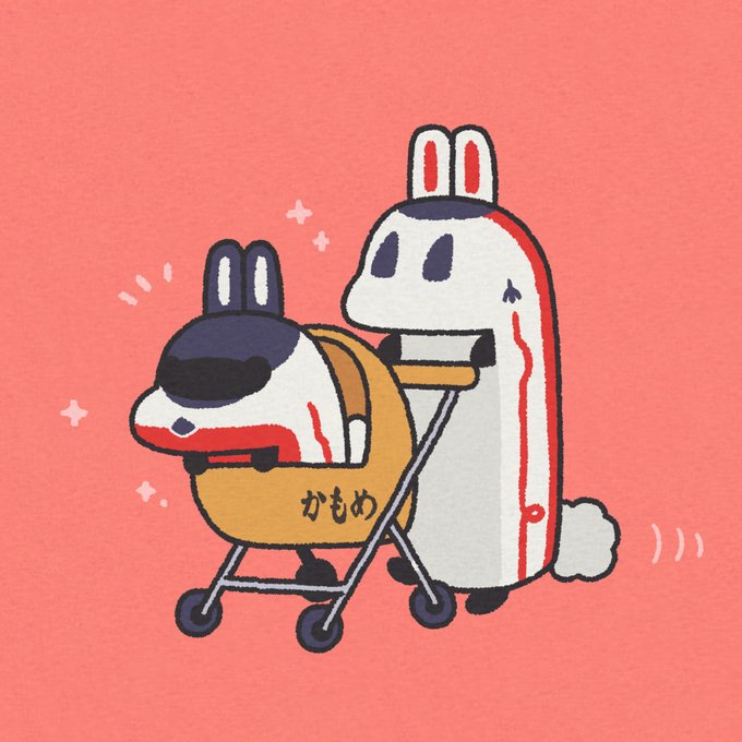 来月デビューの弟分とお散歩する800お兄ちゃん描きました! 