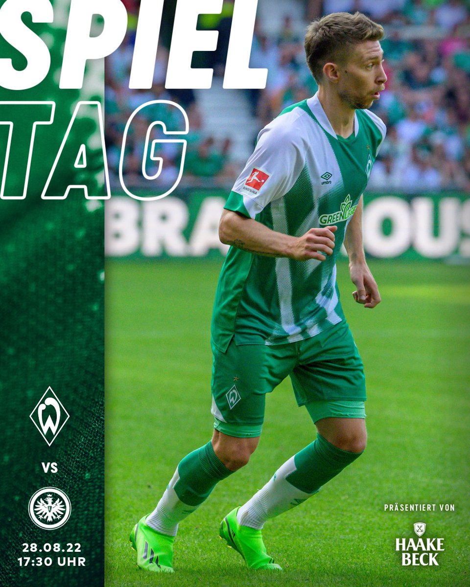 wb_norge's tweet photo. MATCHDAY ⚽️⚽️⚽️

Werder ➖ Eintracht Frankfurt 

⏰ 1️⃣7️⃣:3️⃣0️⃣

#svwsge #werder #blnor https://t.co/GMNCZOs8wG
