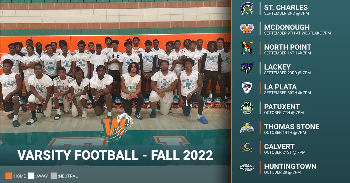 Westlake Varsity Football Fall 2022 Schedule