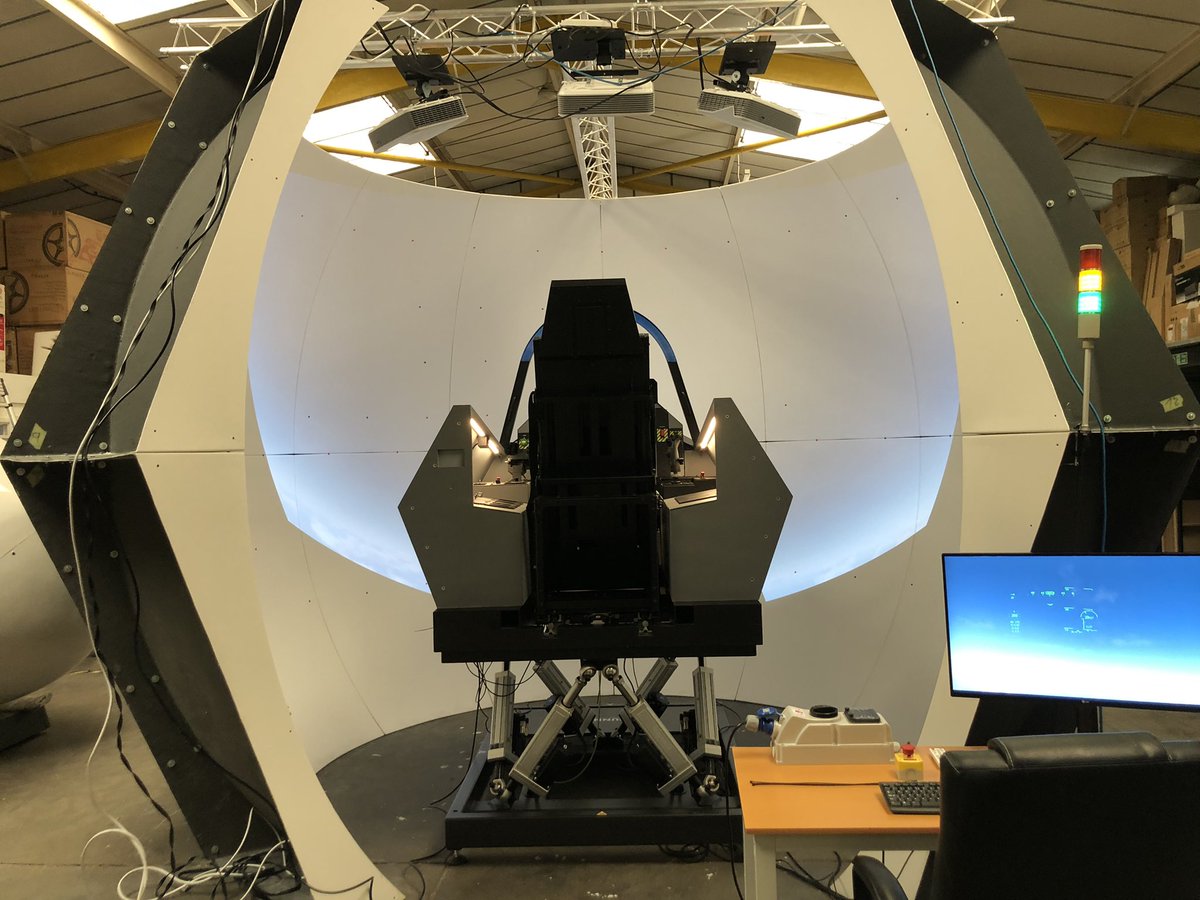 FSimulators's tweet image. F-35 Fighter Simulator on 6DOF Motion Platform in a 4m Dome Visual Projection System being readied for shipping.