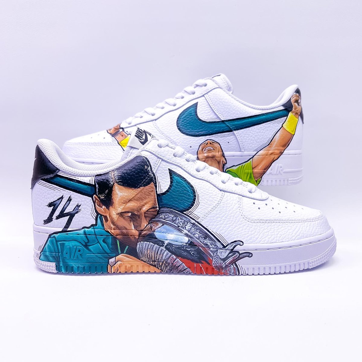 melonkicks's tweet photo. CUSTOM.
NIKE AF1 low.
"14🏆🎾"
#melonkicks
#tarragosneakerscare
#vallejocolors
#rafanadal
#rolandgarros https://t.co/Ot92oZWQwx