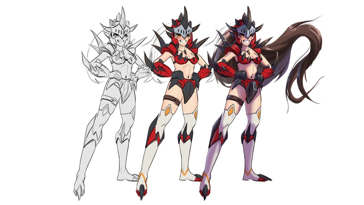 first time drawing anime style 👯‍♀️ #MonsterHunter