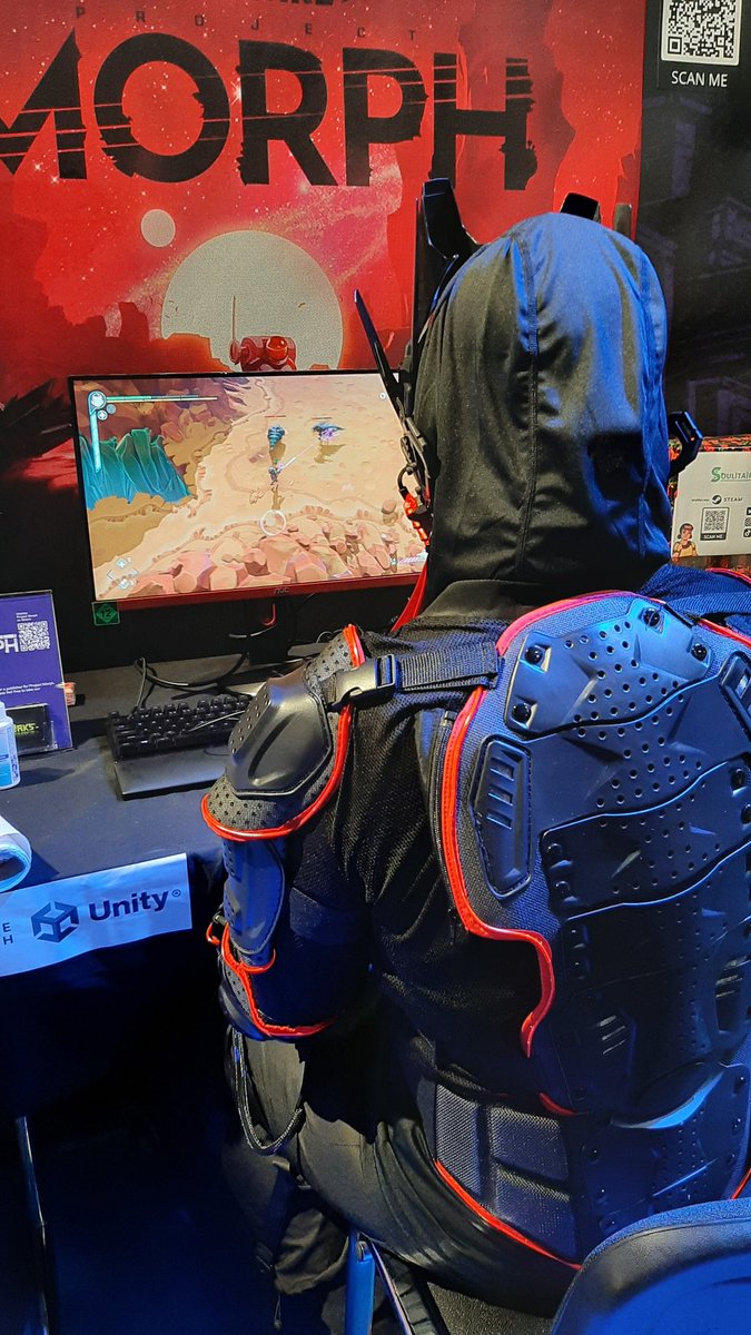 THREAKS's tweet photo. Our game demo worked a tad too well - one of the #gamescom visitors actually transformed! 😱🤯

Come check #ProjectMorph at the @IndieArenaBooth and play our top-down souls-like transformation shooter &amp; wishlist us on steam!

https://t.co/NWsuA8VzGw https://t.co/GdS2VRiWdO