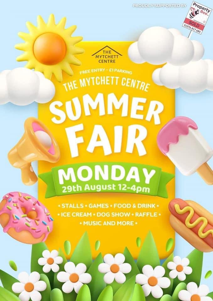 If your looking for something to do tomorrow the Mytchett community centre has its annual bank holiday funday!