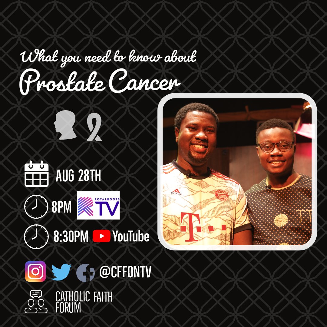 cffontv's tweet photo. SUYA AND PROSTATE CANCER?
Tune in at 8pm on Royal Roots TV GOTV CH 112 and 8:30pm on YouTube. Link is in our bio. Please leave us a comment and subscribe to our channel.
#CFF12 #CatholicFaithForum #Catholic #tvshow #youtubeshows #talkshow #saintsinjeansandshirts #DominicanMedia https://t.co/c9RBIssQ5X