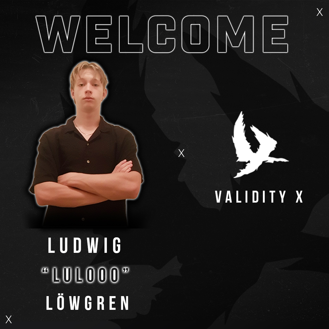 X_Validity's tweet photo. Since some of our players will have to take some time off in upcoming month- we brought in reinforcements! 
Welcome @LovgrenLudwig 🇸🇪 to VX!
He will be our swiss army knife, and standing in for multiple matches over this ongoing season 🔥
Will he be like jks to FaZe?👀 https://t.co/bSikYcwNK5