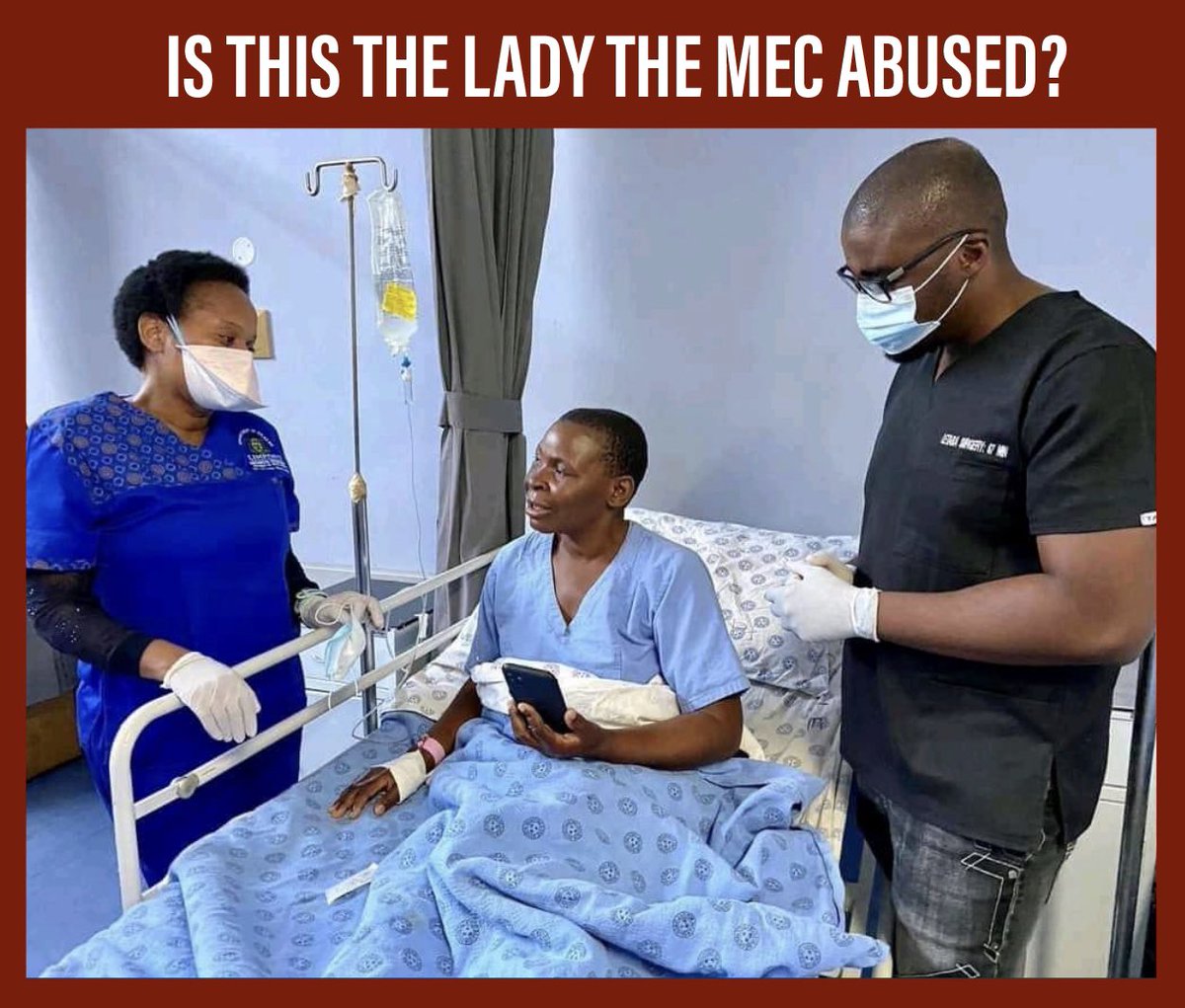 ZASMorg's tweet photo. We hear that this is the MEC of Limpopo #PhophiRamathuba apologizing to the patient she abused. If anyone knows this lady or the hospital, please inbox #ZASMorg, #SimbaChitando or me here on Twitter or #ZimbabweAntiSanctionsMovement on Facebook. We would like to assist the lady. https://t.co/PXnCAVIWaB