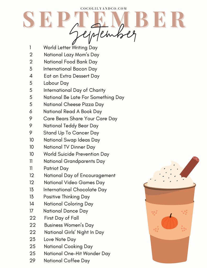 Now up on the COCOLILY Journal :: September Content Calendar + Content Marketing Ideas.
⁠
📌 Save this list for social media content ideas or create a marketing campaign around a fun national day!⁠
⁠
Read the full post on the COCOLILY Journal.⁠ cocolilyandco.com/journal⁠ ⁠