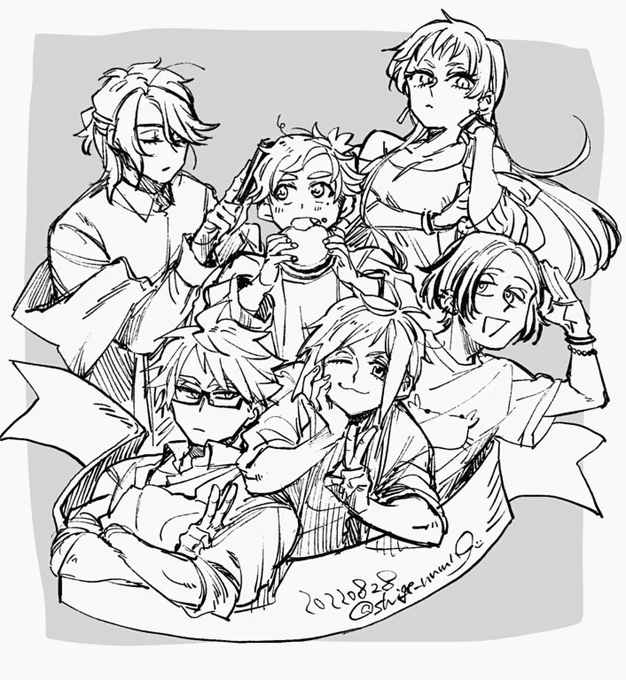 あらはる界に人が増えたおかげで集合絵が描けるぞ! 