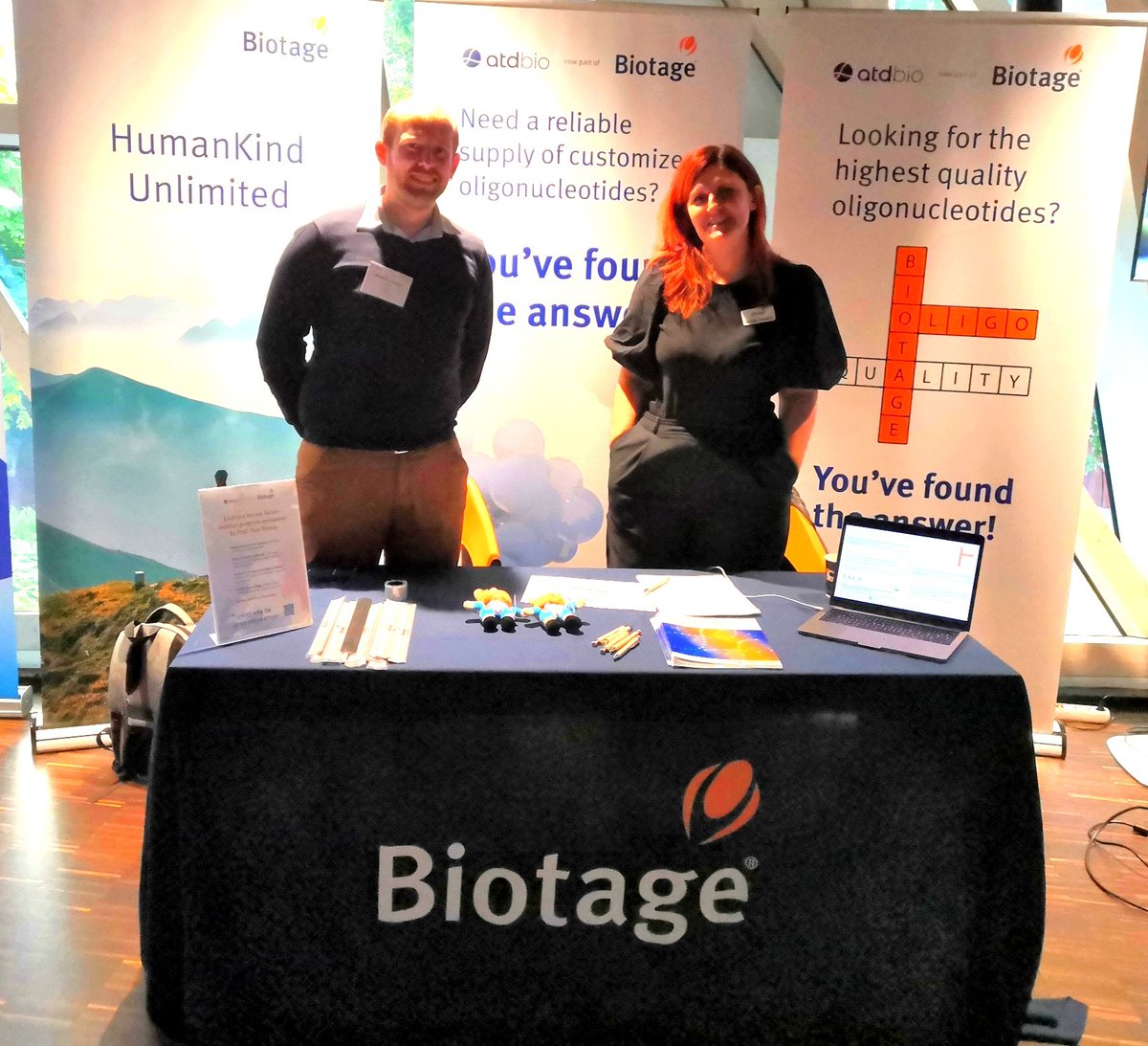 NicoloFZuin's tweet photo. ATDBio (now part of BIOTAGE) is at the IRT3NA. If you are interested on the services that we can provide in the oligonucleotide field, come to visit our booth!🧬⚗️🧪 @ATDBio @Biotage #oligonucleotides #oligoresearch #therapeutics #diagnostics https://t.co/jaMoa2wun3
