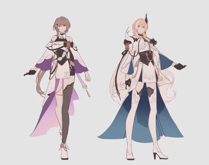 fan designs for apho rita &amp; durandal :] (try to spot all the little easter eggs/references ;) ) 