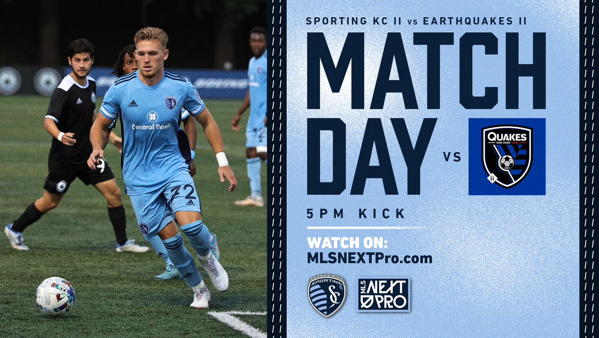 SKC II's penultimate home match of 2022 pits them against Earthquakes II tonight!

🆚 <a href="/EarthquakesII/">Earthquakes II</a> 
🏟️ Children's Mercy Victory Field 
🕖 5:00 pm
💻 MLSNEXTPro.com
🎟️ bit.ly/3pMTbUW

Stop by Tommy's Express Car Wash, the official car wash of SKC II!

#SKCvSJ