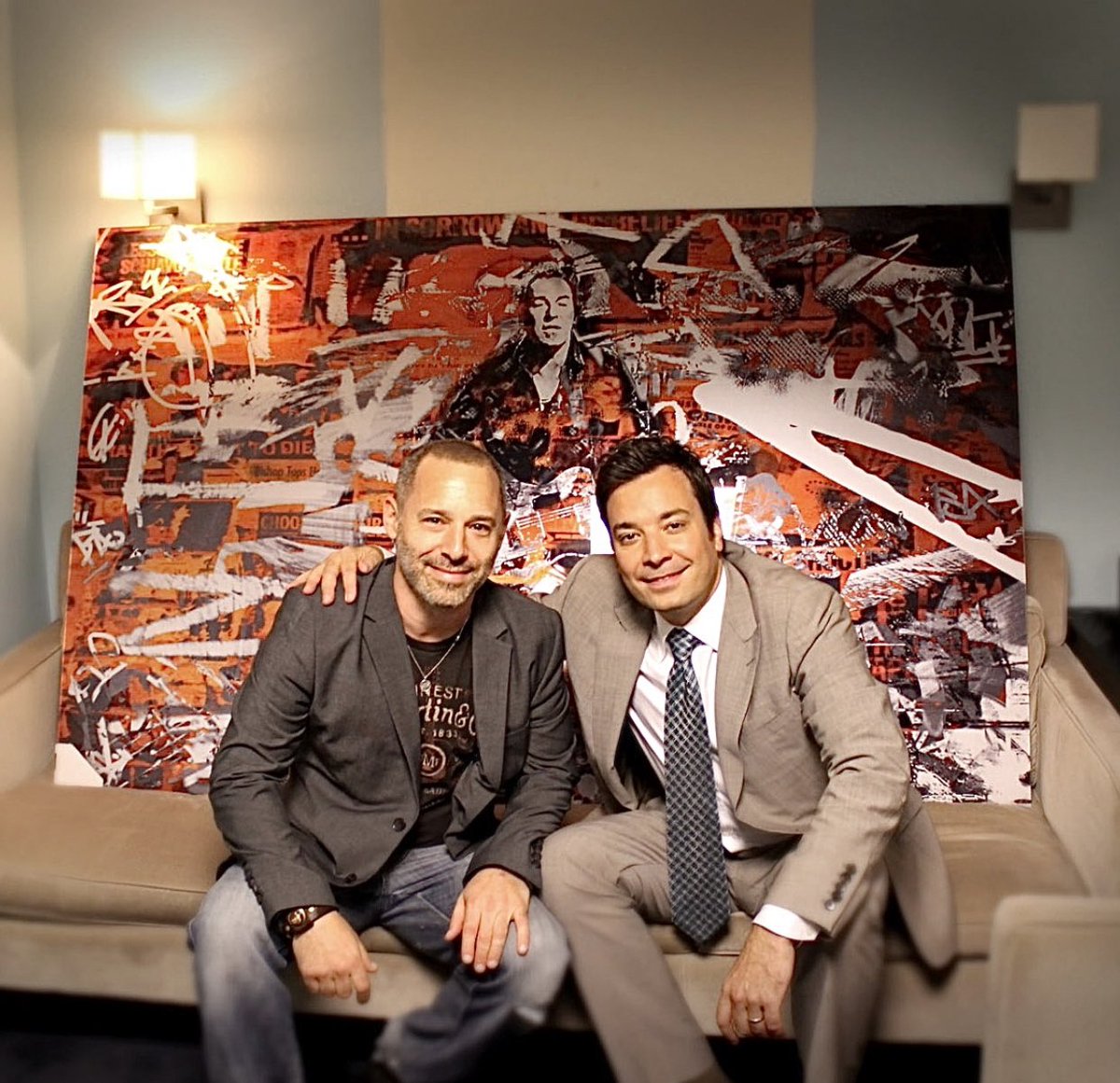 Bruce Springsteen portrait for client and collector Jimmy Fallon #jimmyfallon #thetonightshow #NBC <a href="/jimmyfallon/">Jimmy Fallon</a>