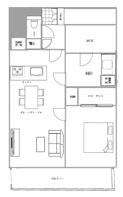 これは前にスペースで言ってた知識ない私がひーひー言いながら考えた推しカプの間取り 