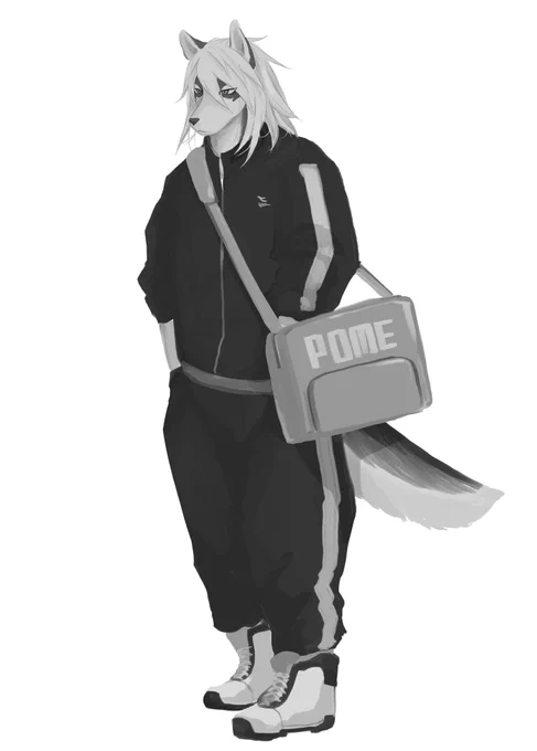 ジャージ着こなし#獣山学園犬ぞり部 #瑠璃寮 
