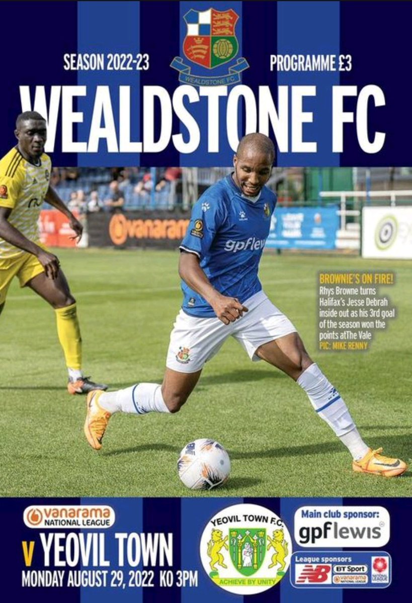 Wealdstone Programme (@wealdstoneprog) on Twitter photo Here is tomorrow's <a href="/WealdstoneFC/">Wealdstone FC</a> v <a href="/YTFC/">Yeovil Town FC</a> Programme cover #BuyOne @NonLgeProgs #TomorrowsProgrammeToday Here is tomorrow's <a href="/WealdstoneFC/">Wealdstone FC</a> v <a href="/YTFC/">Yeovil Town FC</a> Programme cover #BuyOne @NonLgeProgs #TomorrowsProgrammeToday