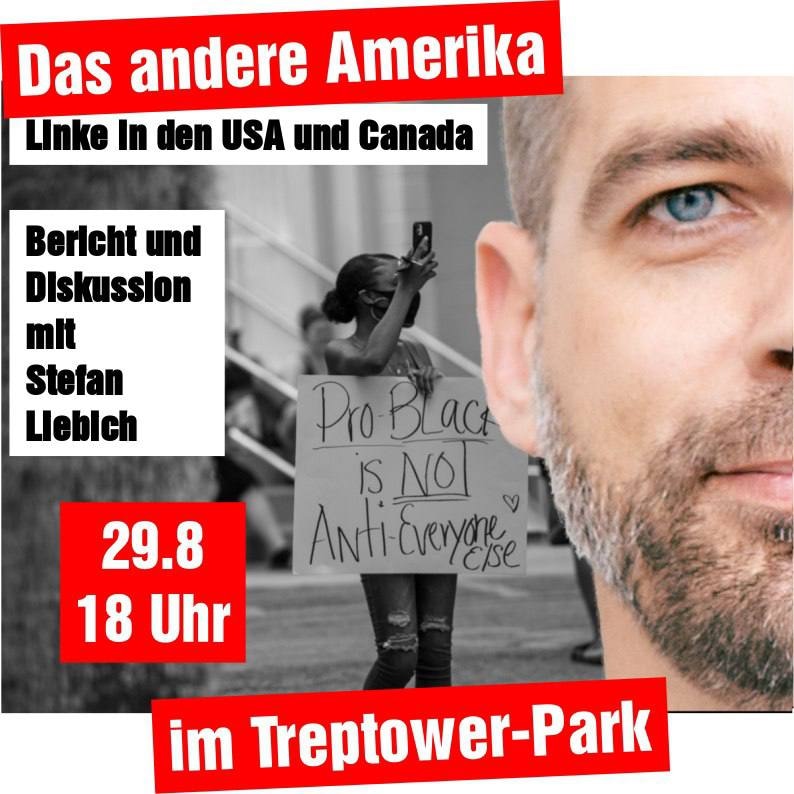 Go West! - Stefan Liebich im trifft sich mit uns um über die Vereinigten Staaten von Amerika zu reden. Wir freuen uns sehr und noch mehr wenn Du auch kommst. Für den genauen Ort im Treptower Park schreib uns einfach an
@berlinliebich