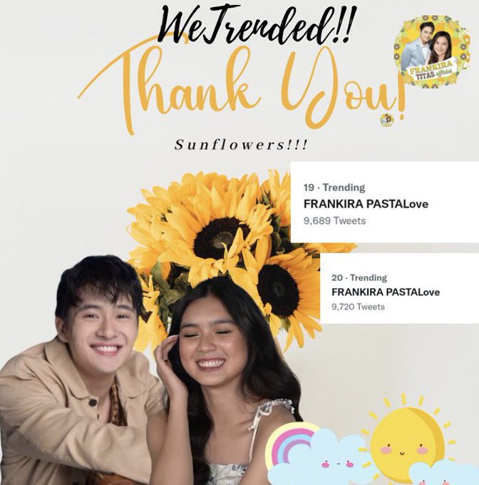 FKTitasOfficial's tweet photo. WE TRENDED!

Thank you so much Sunflowers for joining the TP and watching #BolaBola on TV! Hoping to see everyone again next week for the finale! 

Good night! ‘Til next time! https://t.co/pYe553n6Qj