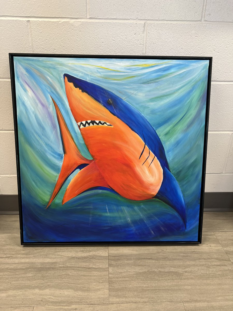 I asked one of our Art students to add some orange and blue to this painting for my office. She did more than add a little orange and blue.  Incredible!