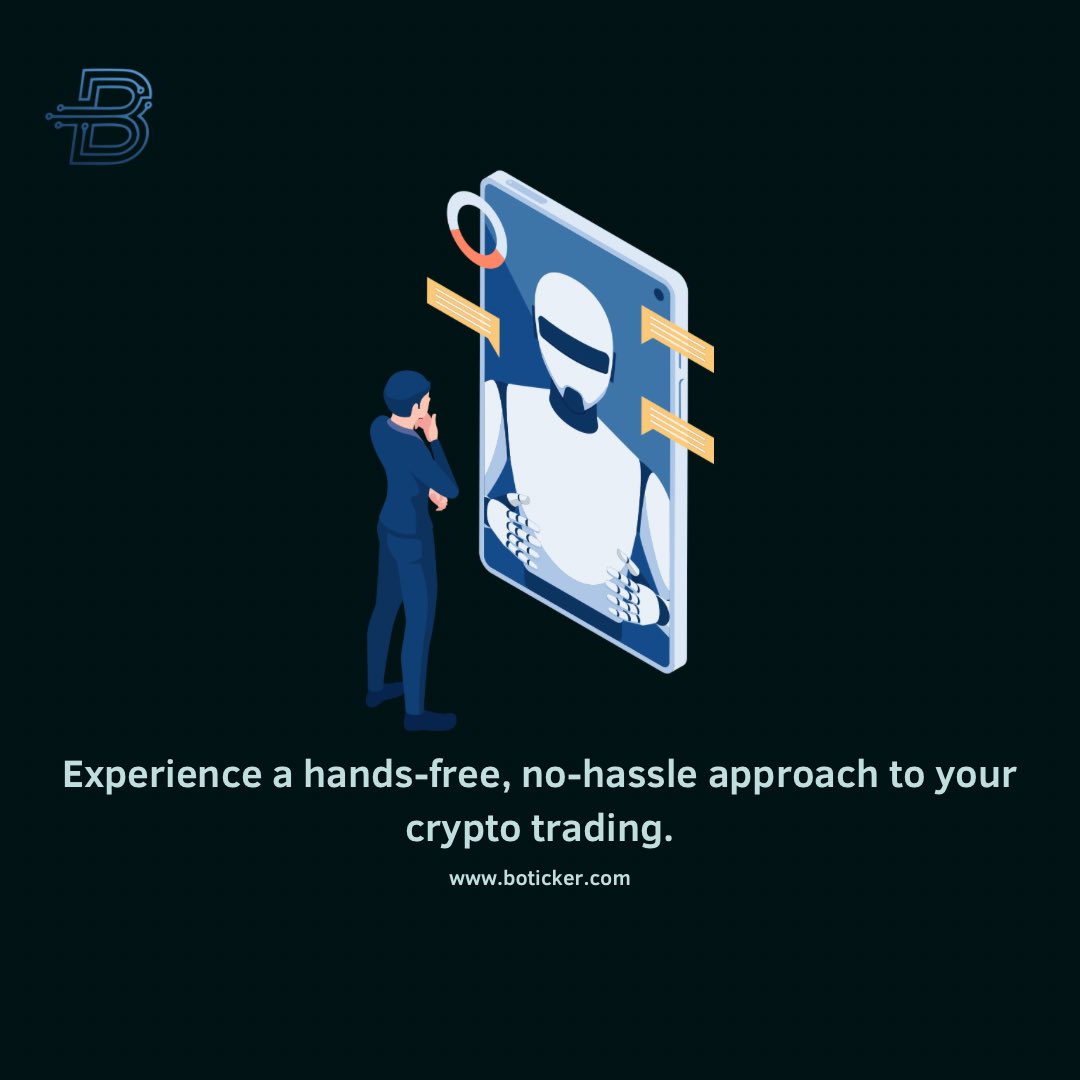 Are you tired of simple crypto bots? Can't you get a yield from those bots? Meet #Boticker AI. It checks more than 120 data instantaneously for you, without the need for any strategy. Automatically performs all your operations. Try free 7 days now. 
Web 👇
boticker.com