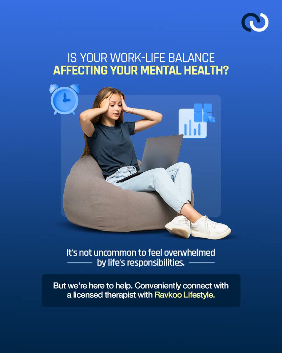 Balancing work and your personal life can be a juggling act; you're not a clown! That's why sharing your struggles with a trusted professional is important. Ravkoo Lifestyle helps you connect with licensed therapists and wellness coaches remotely. Download the Ravkoo Health App!