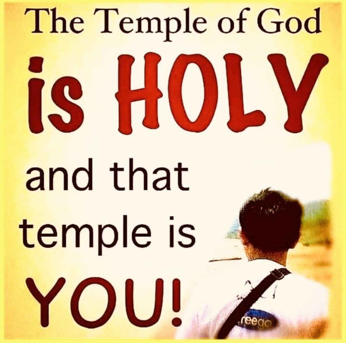 1 Corinthians 3:16-17 “Know ye not that ye are the temple of God, and that the Spirit of God dwelleth in you? If any man defile the temple of God, him shall God destroy; for the temple of God is holy, which temple ye are.”🔥