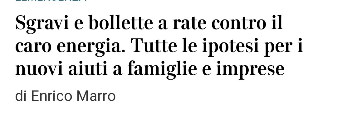 Bollette a rate. Ho letto bene?
Ovvero non risolvere un problema.