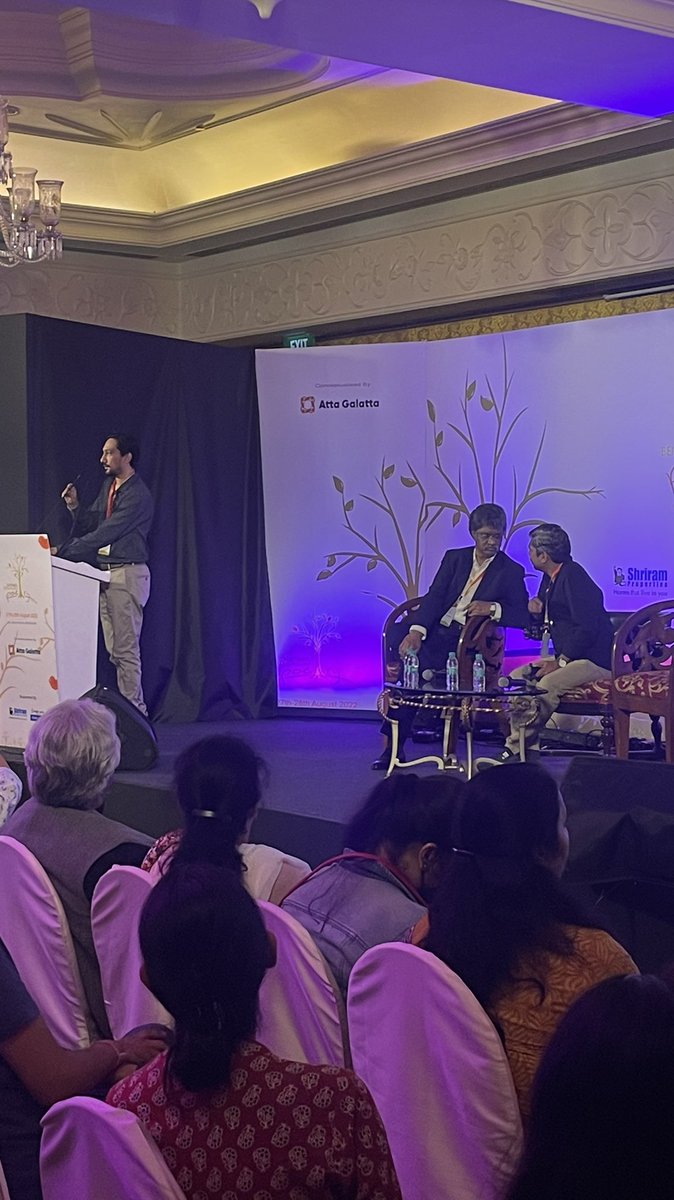 BengaluruPoetry's tweet photo. Irshaad - soul-stirring poetry and soulful conversations with @hussainhaidry , Rajesh Reddy and Sandeep Shikhar at the 6th Bengaluru Poetry Festival! #bpf22 https://t.co/WyNY41NIxU