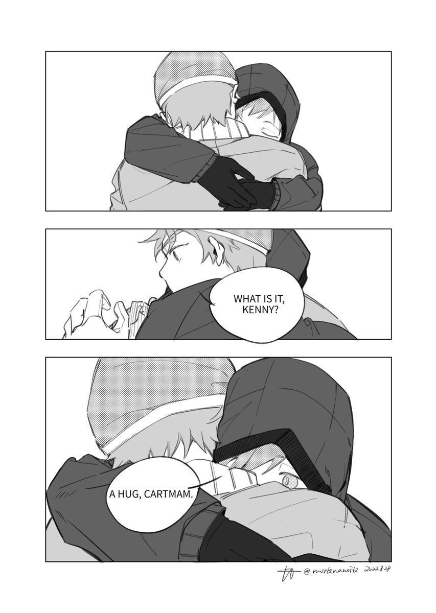 mortenanoite's tweet photo. Summary: Kenny gives Cartman a hug
WARNING: OOC https://t.co/MTrRi0XcCw