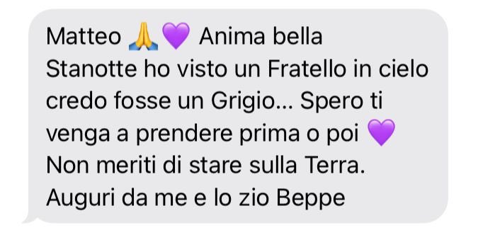 forsematteo's tweet image. Gli auguri di compleanno di mia zia sono un misto tra un romanzo fantascientifico e una minaccia di morte