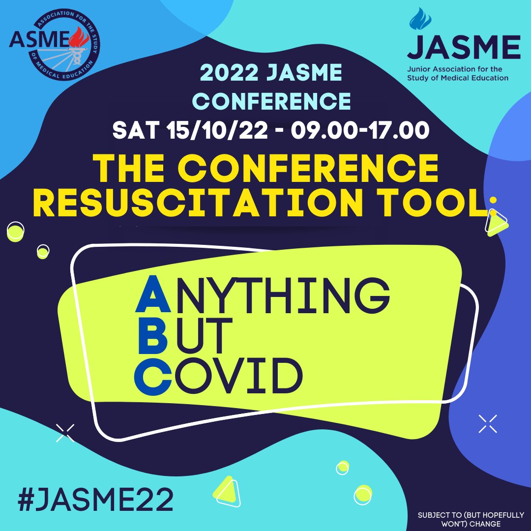jasme_uk's tweet photo. ABSTRACTS are now OPEN!! We want you, yes YOU ! The caffeine fuelled, sleep deprived, stressed out and over worked medical student and foundation doctor. 

So What Are You WAITING FOR! Sign up now ! https://t.co/EpfTUDh955

#MedEd #SoMe #MedTwitter https://t.co/HJncKNAQOK