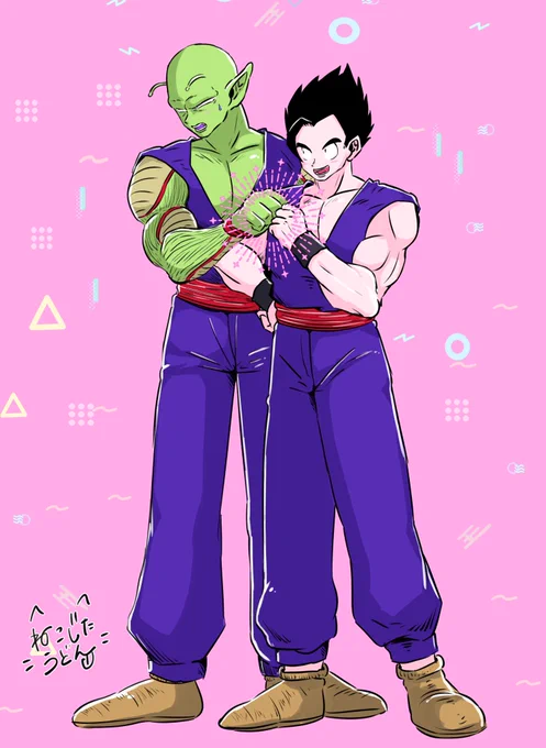 DBスパヒロの魔師弟かわいかったねーっていうラクガキ 