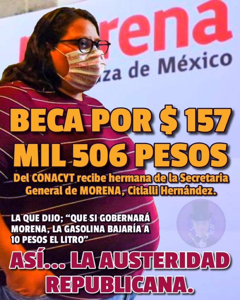 esorensena's tweet photo. @AndreaChavezTre Pero que tal defiendes #LopezShit que da becas a la hermana de @CitlaHM #MorenaShit #AndreaShit https://t.co/qXSYgAbHMV