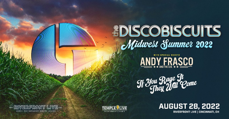 RiverfrontLive's tweet photo. TONIGHT 🎸 @Disco_Biscuits w/ @AndyFrasco &amp; The U.N.! Doors: 7PM, Show: 8PM. There's still time to snag your tickets at the link below or visit us at our box office! 😎 See you soon, #Cincinnati!

*CLEAR BAGS ONLY are allowed in the venue.

🎟: https://t.co/5emxpM4Hnw