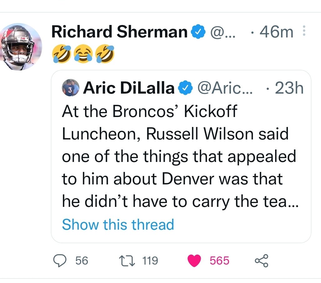lkhank's tweet photo. @RSherman_25 said it best.   Sad to hear this is how Russ feels.   Anyone remember the LOB!?  Pretty sure they did the carrying.....🏈🏆 https://t.co/JN765432gZ