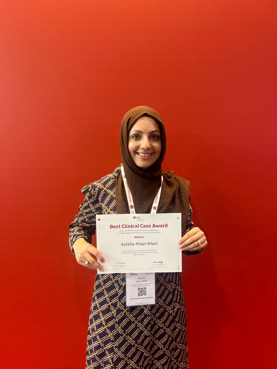 Hats off to Ayisha Khan-Kheil! Thoroughly deserved.