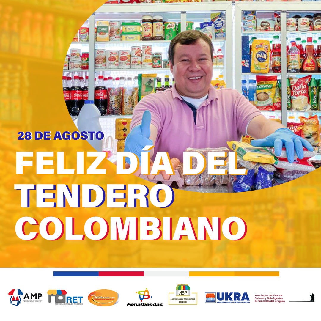 AktbLatam's tweet photo. #28deAgosto
Festejemos juntos el día del tendero colombiano 🇨🇴🇨🇴
Gracias por su trabajo y dedicación 🎉🎉 @fenaltiendas
#AKTBLatam #Colombia #Uruguay #Ecuador #Perú #Chile #Paraguay #Argentina #Kiosqueros #Bodegueros #Tenderos #Almaceneros #Almacenes #Kioscos #Tiendas #Bodegas https://t.co/b20SeeyLZ5