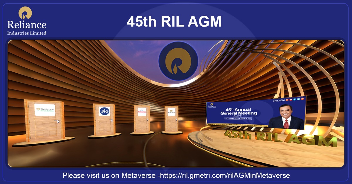 RIL_Updates's tweet photo. 45th RIL AGM and Reliance Industries Annual Report 2021-22 in Metaverse 

Click to explore: https://t.co/EctByOibaL 

#RILAGM #RelianceAR https://t.co/0FoEMfKlGN