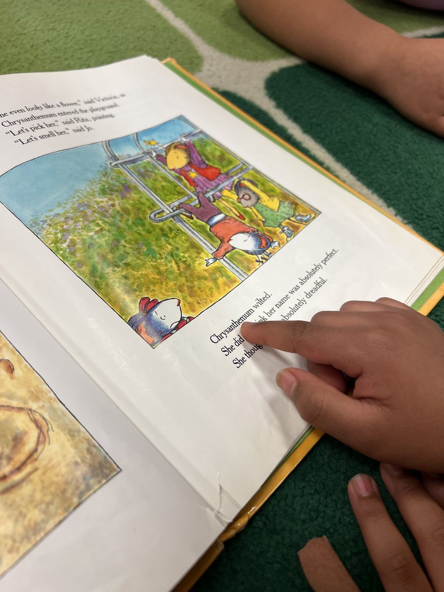 mhubertSCE's tweet photo. Finding our high frequency word “the” in Chrysanthemum’s name! https://t.co/ltLVNz5JFW