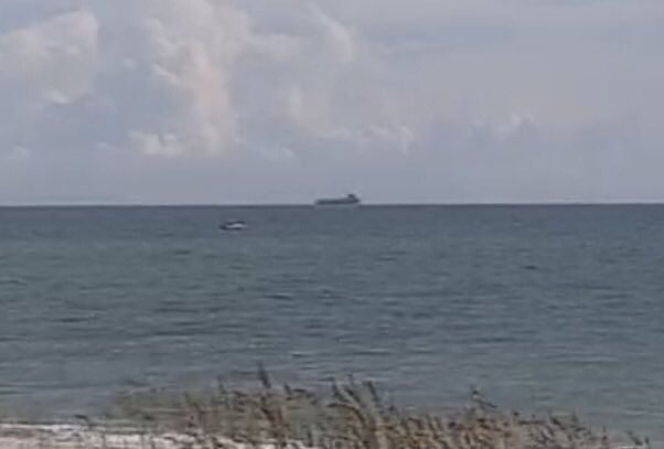 WarshipCam's tweet photo. USNS Westwind (T-AGSE-2) Black Powder-class submarine support vessel leaving Mayport, Florida - August 28, 2022 #usnswestwind #tagse2 https://t.co/7aVpHVYUFi