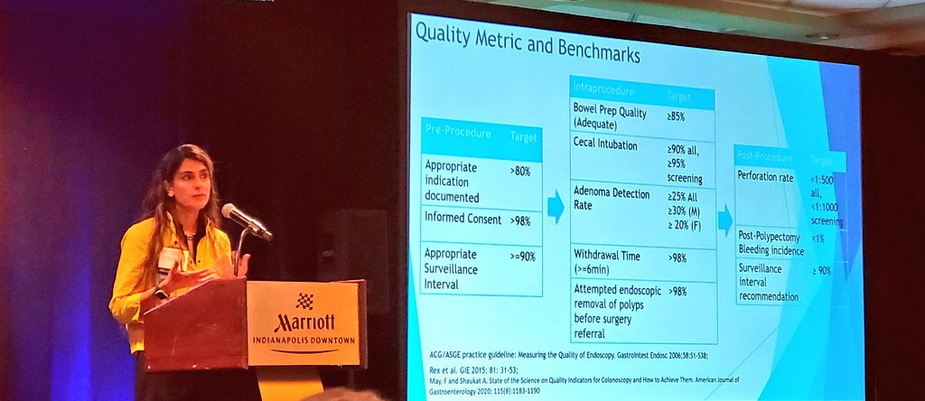 IBD_Afzali's tweet photo. @AasmaShaukatMD Nicely summarizes quality metrics ADR, PDR, IRR
🔦ADR goal 25%+ (🚫SSA/SSL)
🔦PDR >43% = ADR 25%
🔦IRR seen more often in larger polyp resections & sessile serrated polyps = ⬆️ risk metachronous neoplasia
⏰️Withdrawal time 7-8 min is best
#ACGRegionals https://t.co/tcglOwT7T2