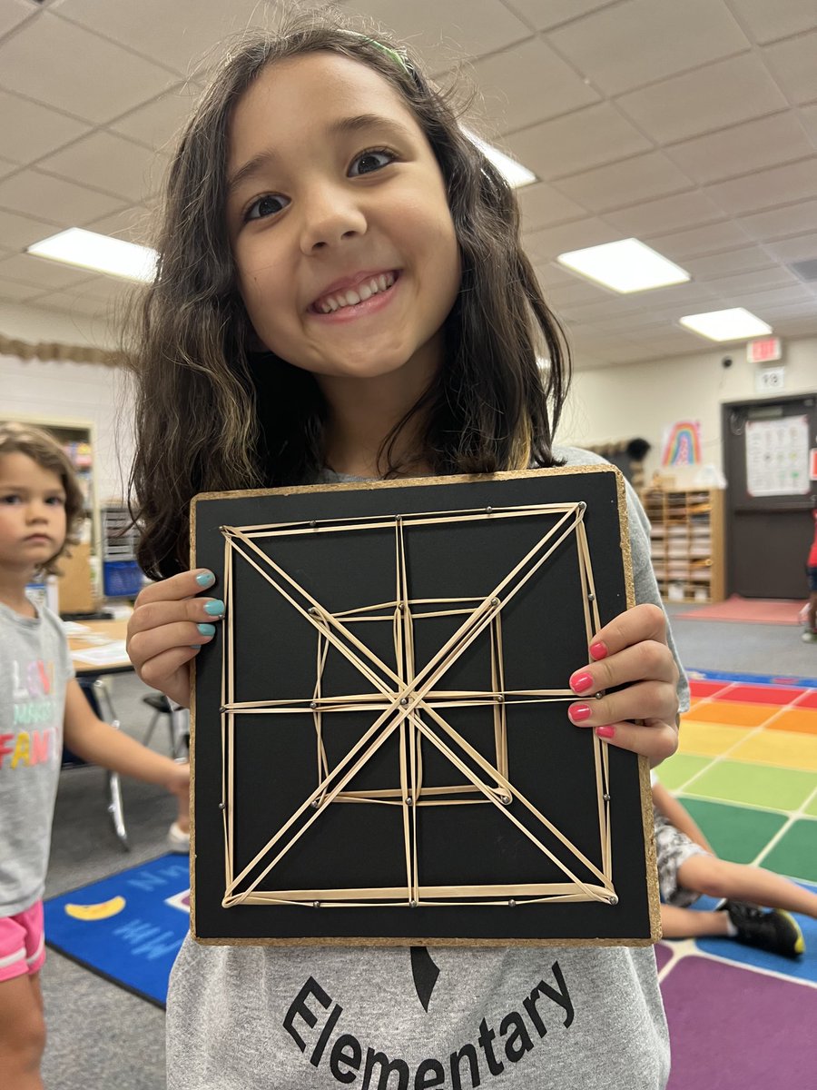mhubertSCE's tweet photo. Geoboards are definitely a favorite in our class. https://t.co/AKwZsmAOwv