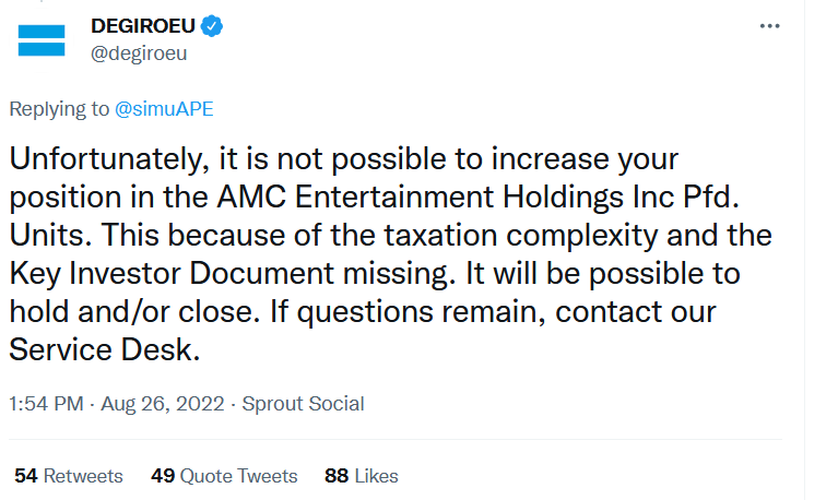 dutchcustomer's tweet photo. @AutoriteitFM @BaFin_Bund Are you watching? #degireu taking away the buy button again without a good reason, to the disadvantage of customers. https://t.co/ApqEc32594