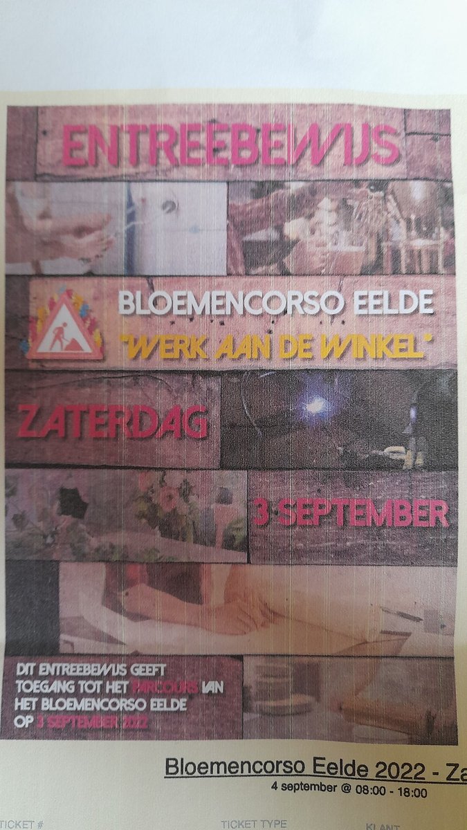 ElzermanHTM's tweet photo. Ik heb kaarten voor het bloemencorso Eelde beschikbaar. 2 voor de zaterdag en 2 voor de zondag. Geef ze graag aan mensen die graag zouden willen gaan, maar er eigenlijk het geld niet voor kunnen missen. Ben jij of ken jij? Stuur mij maar een dm. @corsoeelde #Bloemencorso #Eelde https://t.co/MJ6v1NDL4s