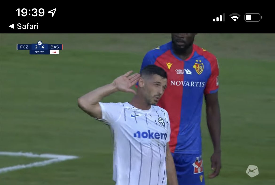 BlatterMarcel's tweet photo. Was will #blerim wohl hören? Z.b: Ihr seid letzter und seid soeben vorgeführt worden und habt verdient zuhause auf die Kappe bekommen! #rotblaulive #fcbasel1893 #MirSinBasel https://t.co/IVIBBTptxD
