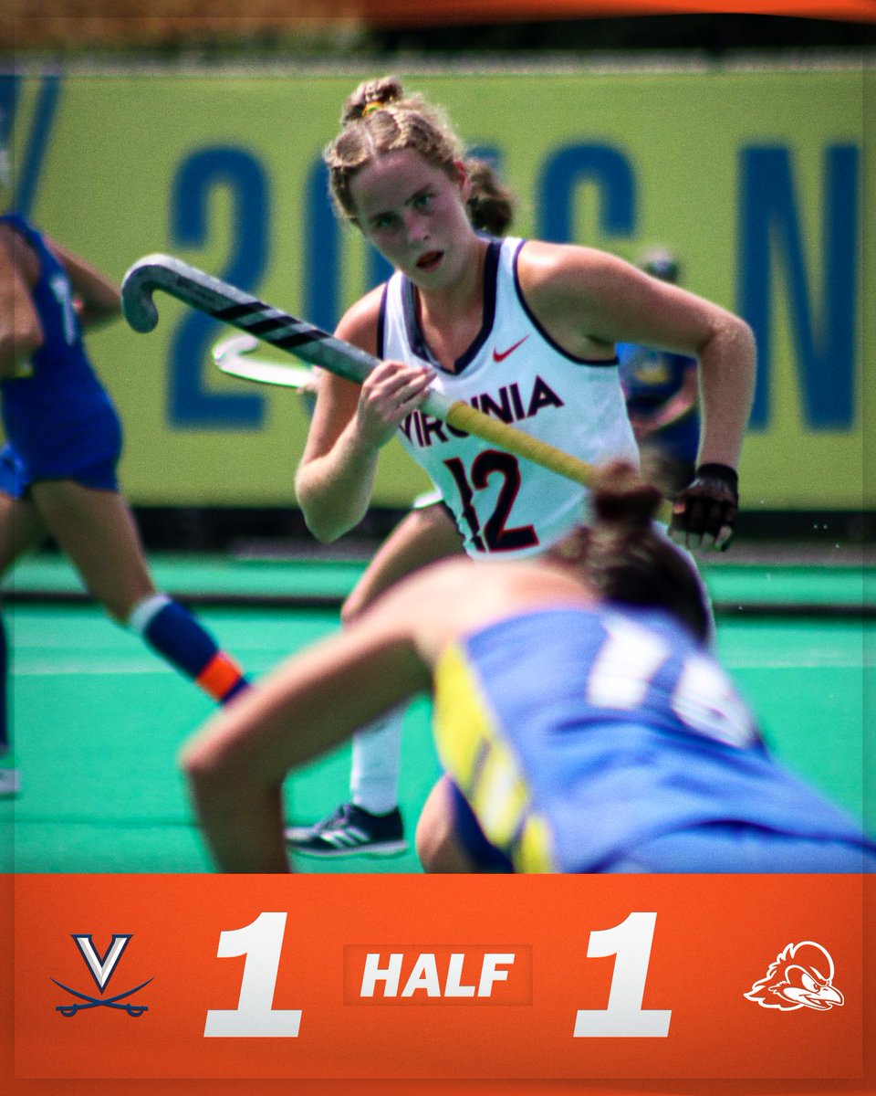 Halftime Virginia 1, Delaware 1 Daniela Mendez-Trendler with the UVA goal #GoHoos