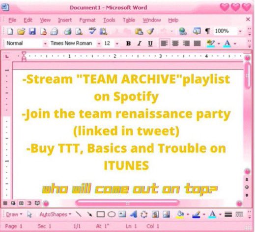 TwiceUSofficial's tweet photo. [ TWICE STREAMING EVENT ]

Are you ready?

Drop the tags below and let me know which team you’re on!

#TEAMARCHIVE Join us here!
📌 https://t.co/l1VylnSc9b

WHO IS TOP SPY
#Pick_A_TTTeam
#TEAMARCHIVE https://t.co/EGnqq7R57b